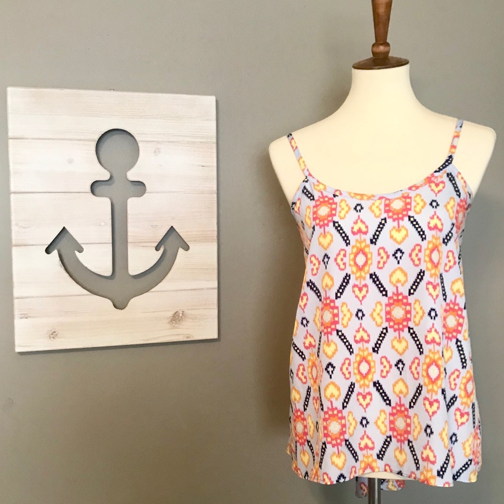 Collective Concepts High-Low Multicolored Tank Top
